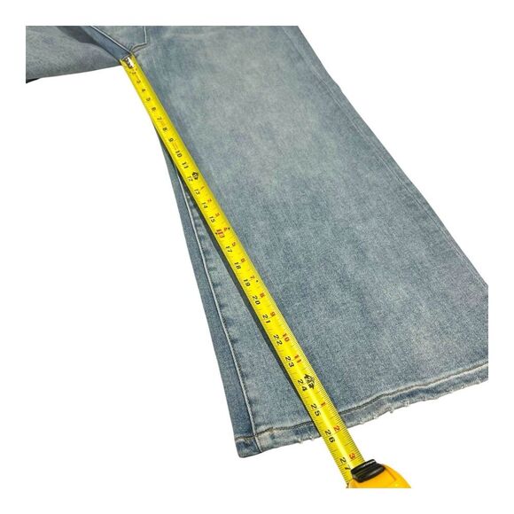 NWT Risen Women's Jeans Sz 15/32 High Rise Wide Leg Crop Light Wash Blue Denim - Picture 4 of 14